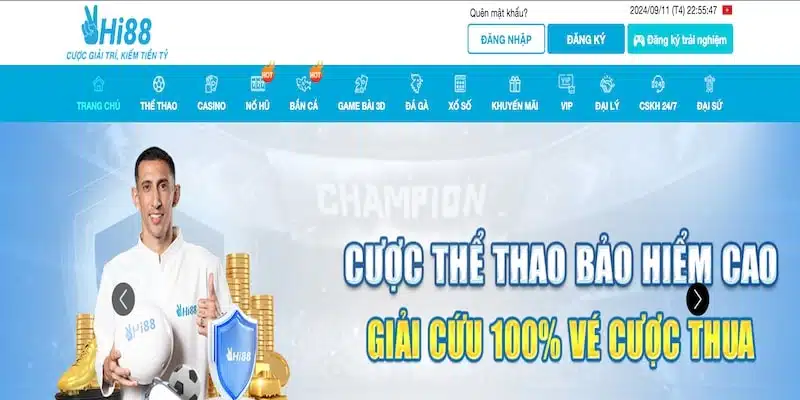 Hi88 giao diện đẹp mắt